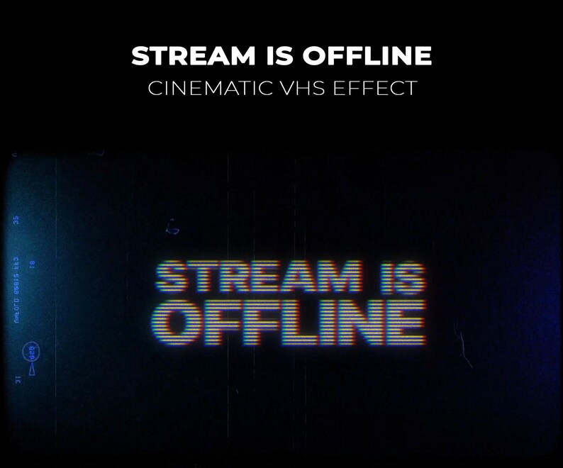 4K Animated Glitch Stream Screens: VHS Style, MP4 (digital Download) - Etsy