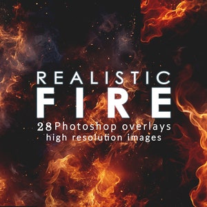 Realistische vuuroverlays voor Photoshop, Photoshop-overlays van hoge kwaliteit, Vuurachtergrond, Fotografie-overlays, Vuureffect, Vuur en rook