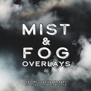 Może przedstawiać: Zestaw 28 nakładających się obrazów PNG z mgłą i mgłą, z przezroczystym tłem. Obrazy idealnie nadają się do dodania atmosfery do zdjęć i projektów.