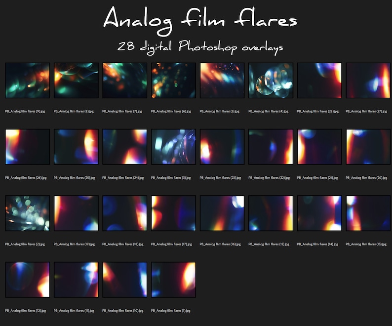 Film Flare Overlays, Analog Film Flares Effects, Enhancements