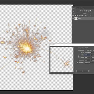 High-resolution sparkler PNG overlays for creating festive, glowing photo edits. Perfect for adding celebration effects to wedding, birthday, and holiday images. Easily used in Photoshop for magical, light-filled compositions.