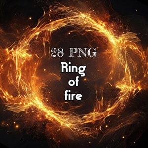 Fire Ring Overlays: Cinematic Visual Effects (PNG, JPG Digital Download)