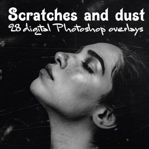 Vintage Film Texture Overlays: Scratches & Dust, Photoshop Effects (Digital Download)