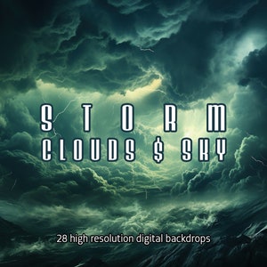 Digitale achtergrond stormachtige lucht: dramatische wolkenlandschapfotografie (JPG-bestanden)