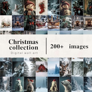 Christmas Holiday Images | Winter Scenes, Festive Magic, Digital Download Clipart & Backgrounds, digital wall art.