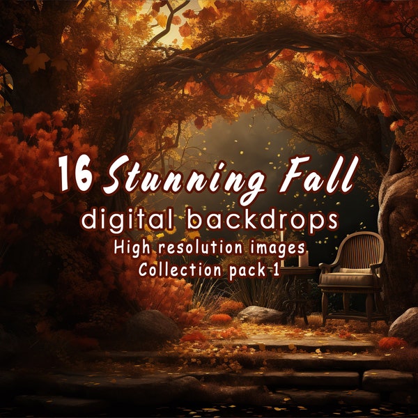 Fall photo backdrop, Digital background, Fall backdrop, Fall wedding backdrop, Autumn digital background, Seasonal photography backgrounds