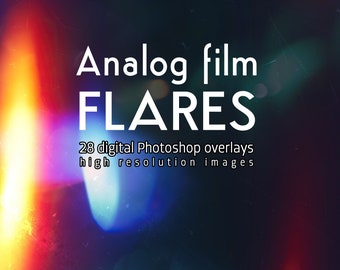 Film flare overlays, Analog film flares effects, Photoshop enhancements, Cinematic light effects, Vintage overlay, Classic film glow texture