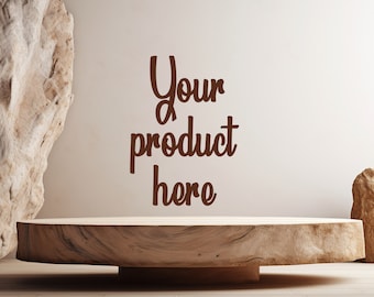 Product Display Mockup: Marble & Wood Digital Backgrounds (JPG)
