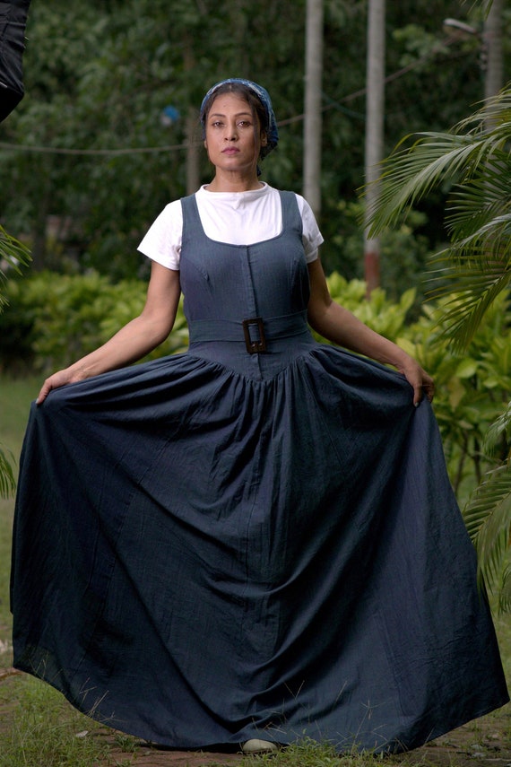 white christmas dresses Designer Cotton Long Dress | White Cami Dresses main image 0