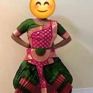 BHARTHNATYM Customised Costume  SUNPLEAT Kindly Provide your measurements and our team will tailor make it for you