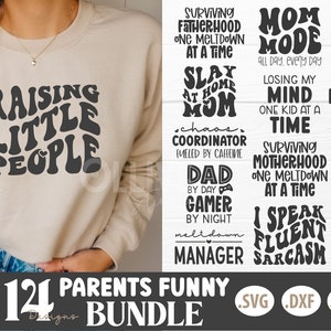 Funny Mom And Dad Quotes SVG Bundle | Sarcastic SVG