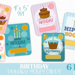 Birthday Money Card PNG Bundle / Carta di denaro stampabile PNG