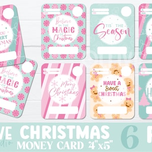 Niedliche Weihnachts Geldkarte PNG Bundle