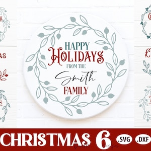 Christmas Signs SVG Bundle | Christmas Family Name SVG