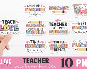 Teacher Stickers PNG Bundle | School Stickers PNG