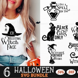 Witch Halloween Citaten SVG Bundel
