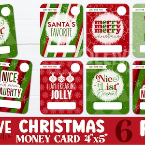 Das lustige Weihnachtsgeldkarten-PNG-Bundle