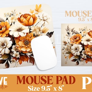Blumen Herbst Mauspad Sublimation PNG