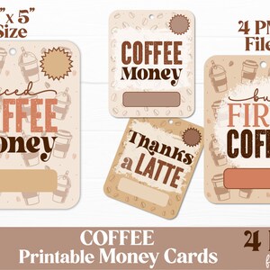 Coffee Money Card Bundle / Money Card PNG