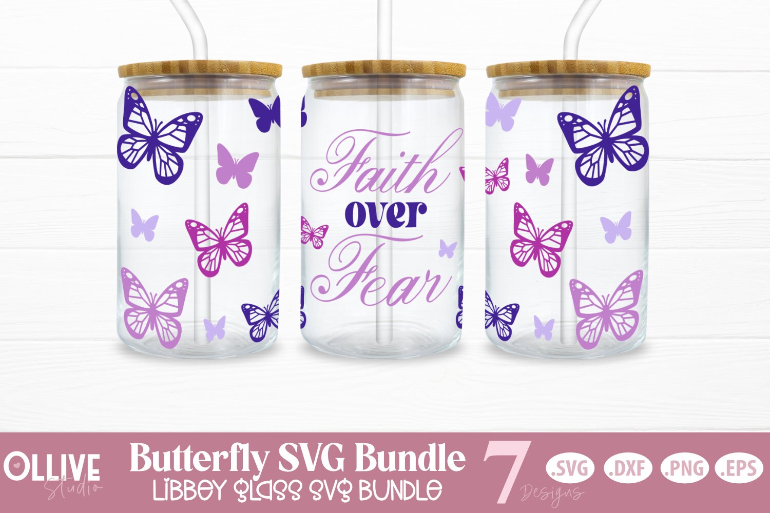 Butterfly Libbey Can Glass SVG Bundle | Butterfly SVG Bundle - Etsy
