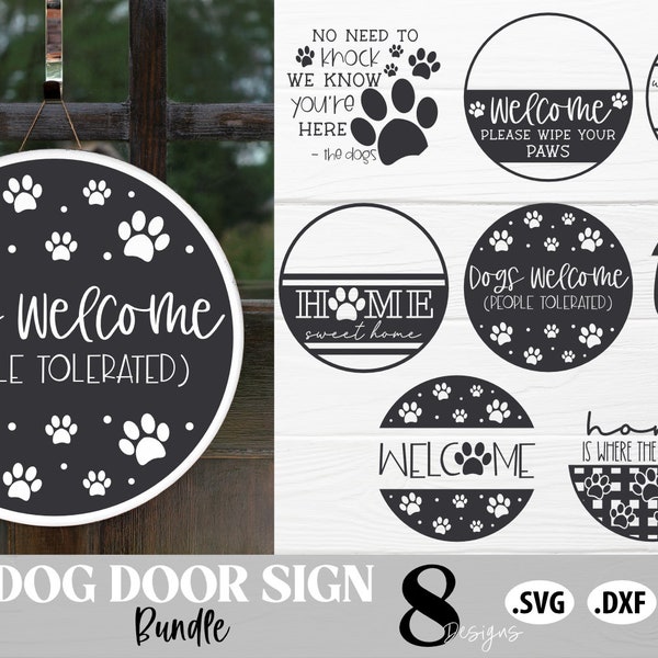 Dog SVG Sign Bundle |Dog Door Sign