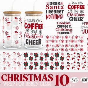 Lustige Weihnachten Libbey Dose Glas SVG Bundle