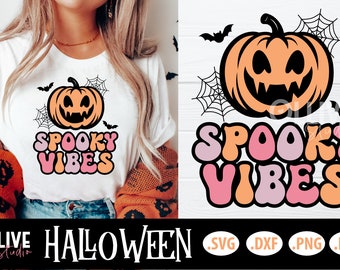 Pumpkin Spooky Vibes SVG | Halloween SVG