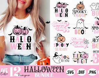 Halloween Pink SVG Bundle / Halloween Lindo SVG