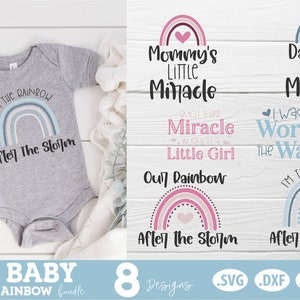 Baby Rainbow SVG Bundle | Bébé Boho Rainbow SVG