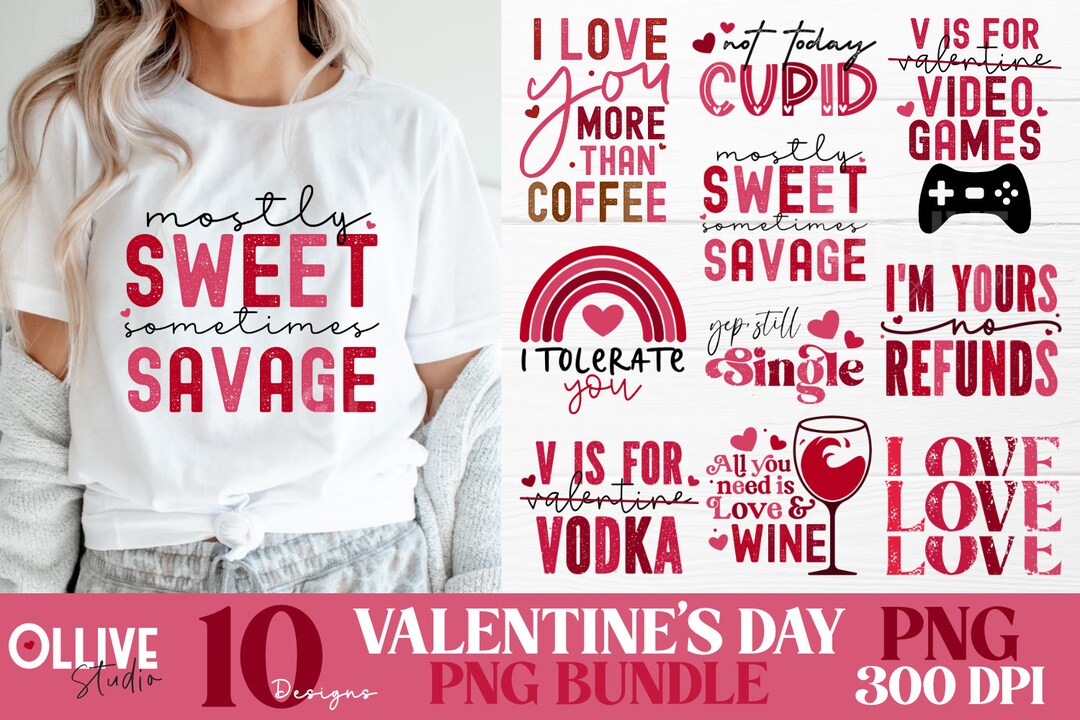 Valentine's Day Funny Sublimation PNG Bundle - Etsy