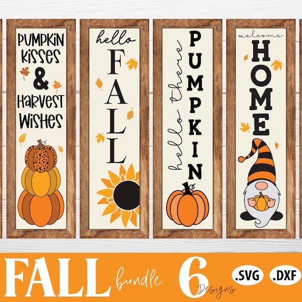 Fall Porch Sign SVG Bundle | Fall SVG