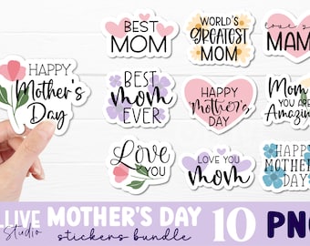 Mother's Day Stickers PNG Bundle