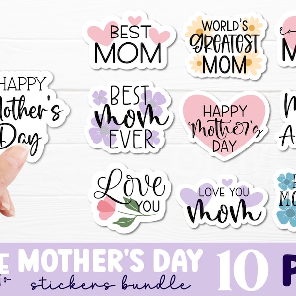 Mother's Day Stickers PNG Bundle