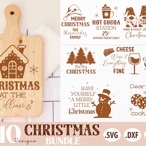 Cutting Board Citazioni di Natale SVG Bundle Vol. 2
