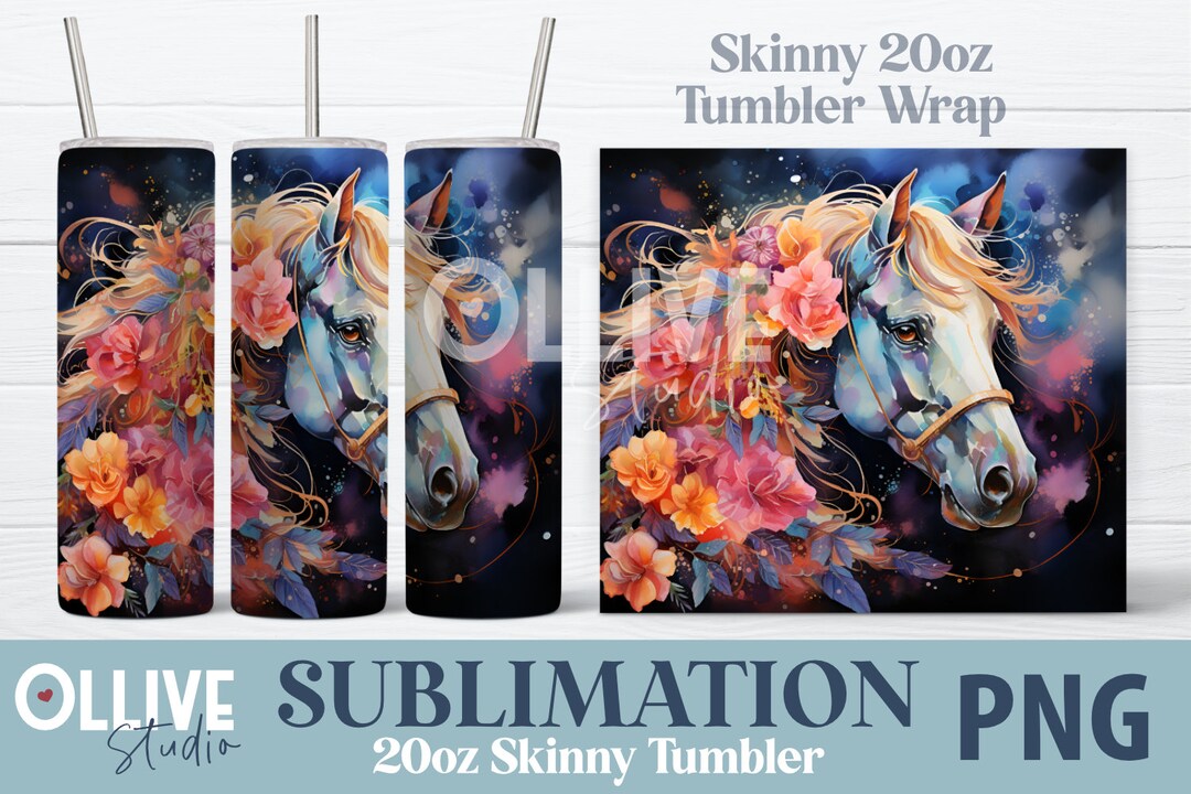 Horse Tumbler Sublimation 20oz Wrap PNG - Etsy