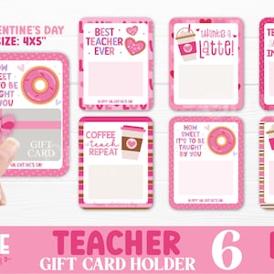Valentinstag Lehrer Geschenkkartenhalter PNG Bundle