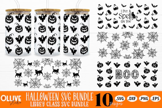 Halloween Wrap For Libbey Glass SVG Bundle | Halloween SVG