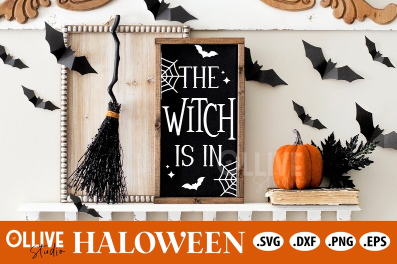 The Witch is in SVG | Halloween Sign SVG - Etsy