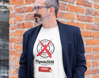 CANCEL The Great Reset WEF | statement shirt | Agenda 2030 | New Word Order of the globalists | Stand up for your right | tea shirt
