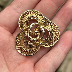 Vintage Clip-on-Gold Ton Schal-Clip