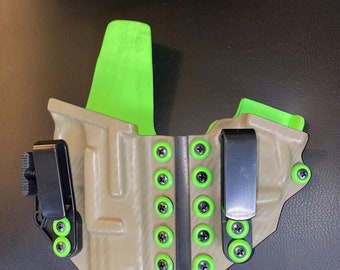 Walther PDP 4.5" Annexe Sidecar Holster, en Flt Drk Earth & Zombie Green Carbon Fiber Kydex (ou choisissez tout autre modèle Walther en options)