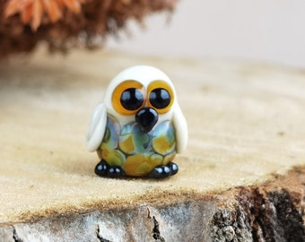 GLASS FIGURINES tiny owl figurine miniature owl glass owl desktop ornaments room decor owl gifts tiny glass animals