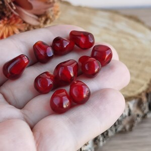 Pomegranate beads Lampwork beads Glass beads Handmade beads Berry beads for making Jewelry image 7