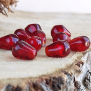 Pomegranate beads Lampwork beads Glass beads Handmade beads Berry beads for making Jewelry image 4