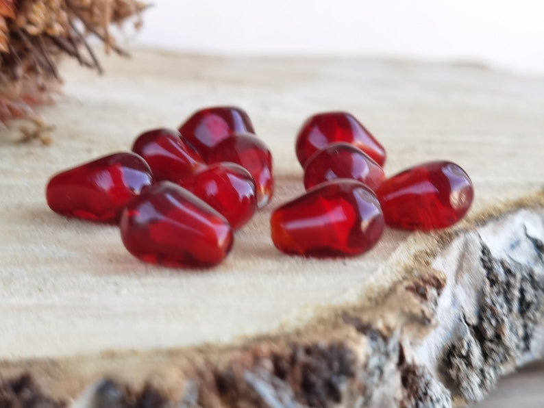 Pomegranate beads Lampwork beads Glass beads Handmade beads Berry beads for making Jewelry image 4