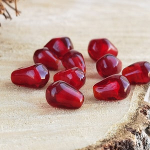 Pomegranate beads Lampwork beads Glass beads Handmade beads Berry beads for making Jewelry image 3