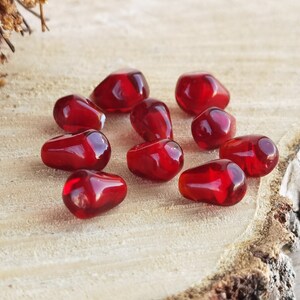 Pomegranate beads Lampwork beads Glass beads Handmade beads Berry beads for making Jewelry image 5