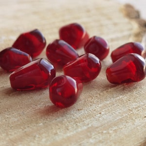 Pomegranate beads Lampwork beads Glass beads Handmade beads Berry beads for making Jewelry image 6