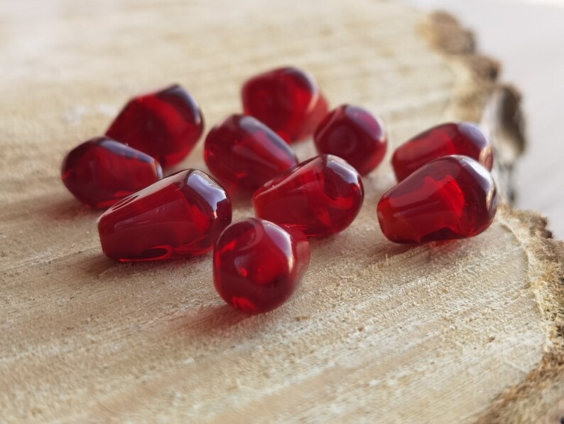 Pomegranate beads Lampwork beads Glass beads Handmade beads Berry beads for making Jewelry image 6