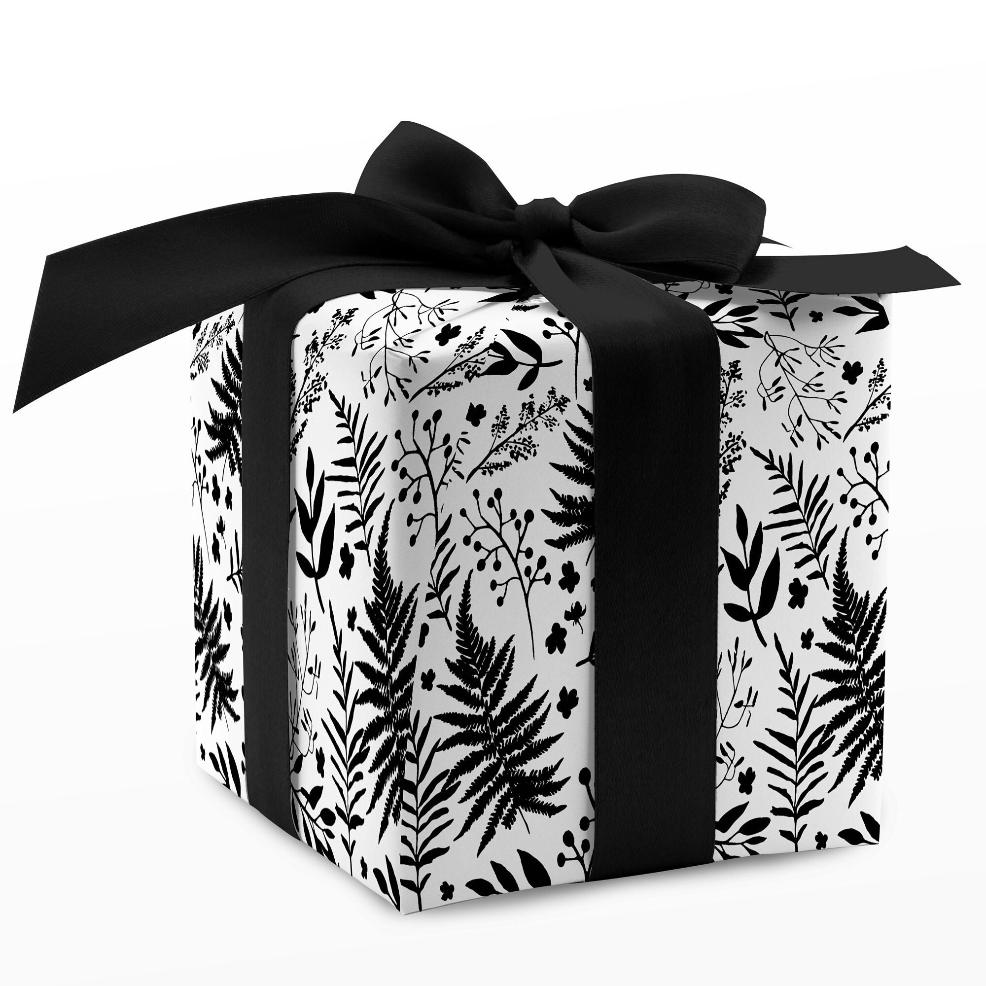 Flower Bouquet Black Wrapping Paper Stock Photo 1169653531
